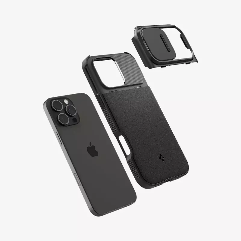 Spigen Optik Armor telefoonhoes hoes zwart voor iPhone 16 Pro