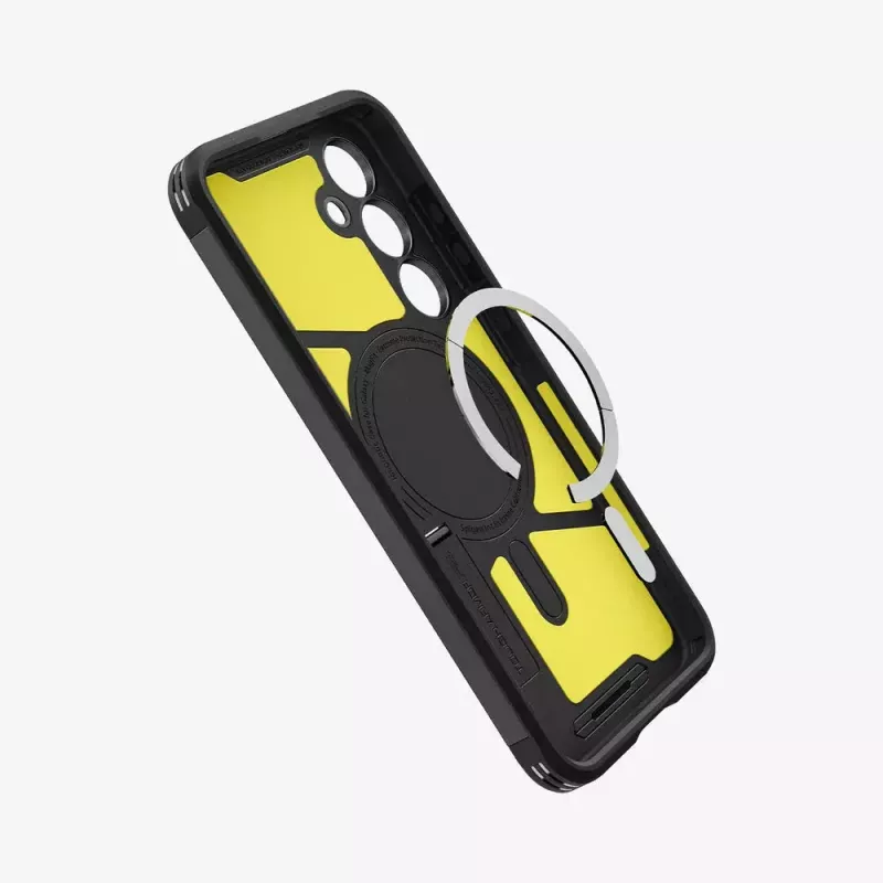Hoesje Spigen Tough Armor Galaxy S24 FE zwart desktopstandaard