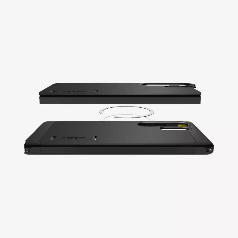 Hoesje Spigen Galaxy S25 Ultra Tough Armor AI zwart desktopstandaard