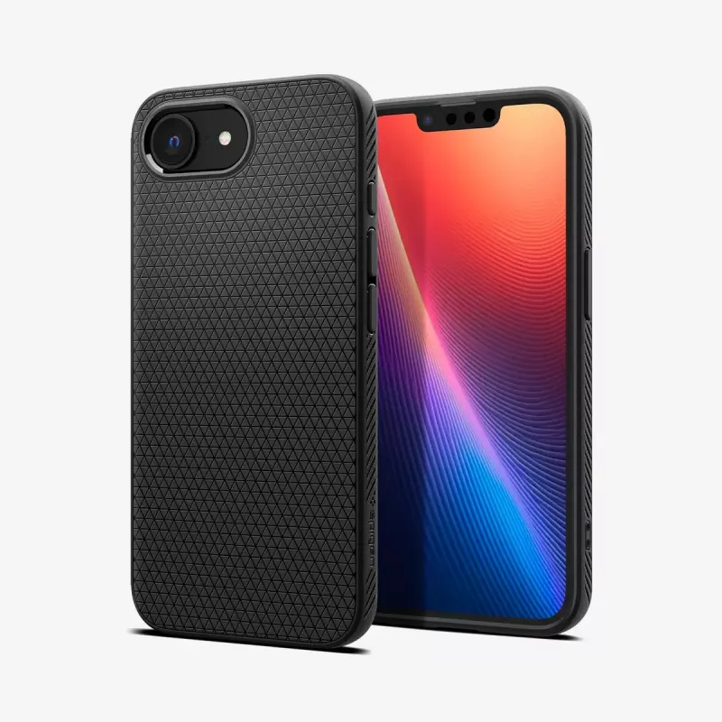 Hoesje Spigen Liquid Air iPhone 16e mat zwart