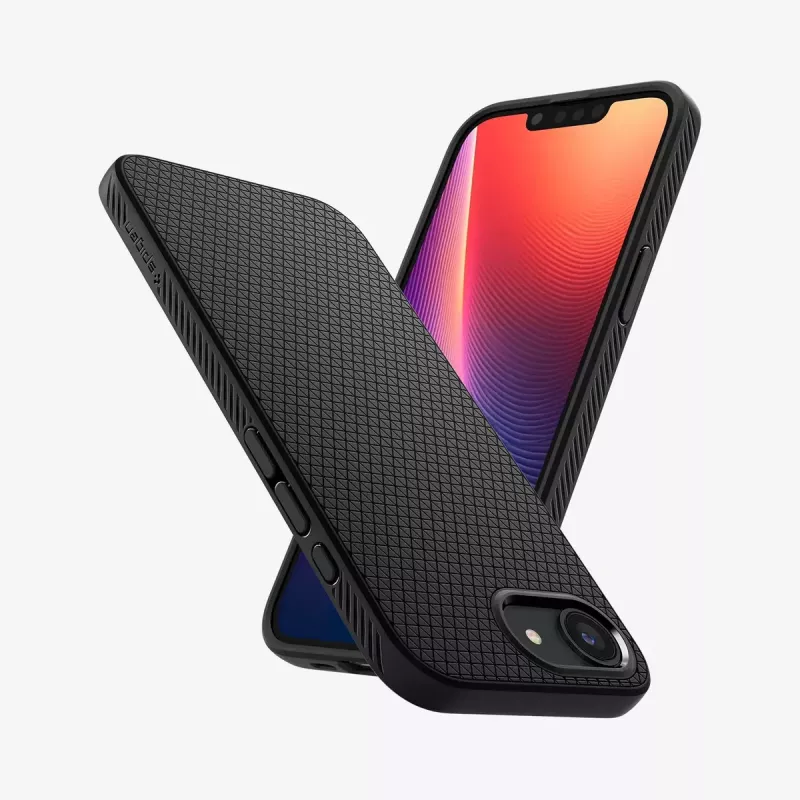 Hoesje Spigen Liquid Air iPhone 16e mat zwart