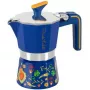 Keukenpan Pedrini Frida Kahlo blauw 02CF152, decoratieve kookpan met deksel, keramische uitstraling
