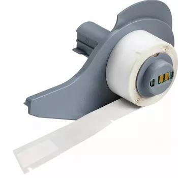 Zelfklevende printeretiketten Brady M71-86-461, polyester, transparant/wit, 1,52×6,67 cm, 100 stuks