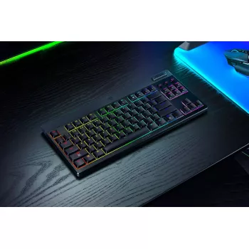 Razer BlackWidow V4 Low-Profile Tenkeyless HyperSpeed toetsenbord gaming USB RF draadloos Bluetooth QWERTY US International zwart