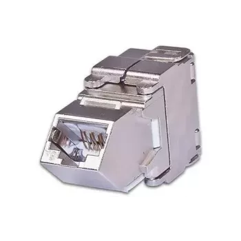 Keystone-module Wirewin WKS JACK KAT6A STP 45 haaks zilver