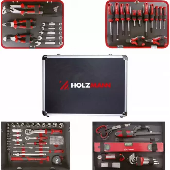 Gereedschapskist Holzmann WZK119ECO — 119-delige set, robuust ontwerp
