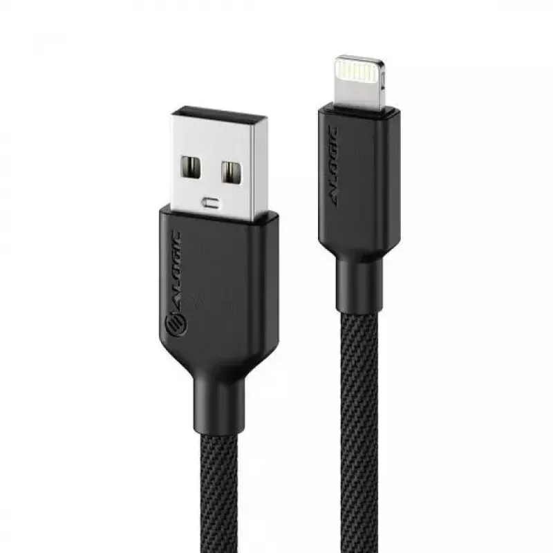 Mobiele telefoonkabel ALOGIC ELPA8P02-BK zwart 2 m USB A Lightning