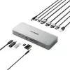 Laptop-dock / poortreplicator ALOGIC TB4DU4 — bekabelde Thunderbolt, 96 W, SD-/microSD-kaartlezer, 3,5 mm, aluminium/ABS