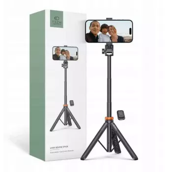 Tech-Protect L03S Selfiestick-statief met Bluetooth-afstandsbediening, zwart