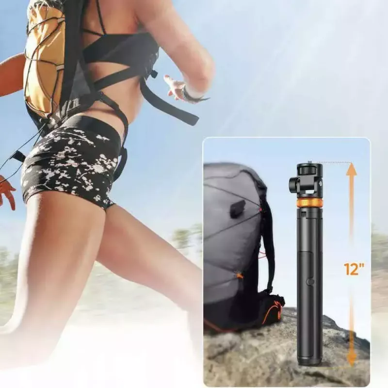 Tech-Protect L03S Selfiestick-statief met Bluetooth-afstandsbediening, zwart