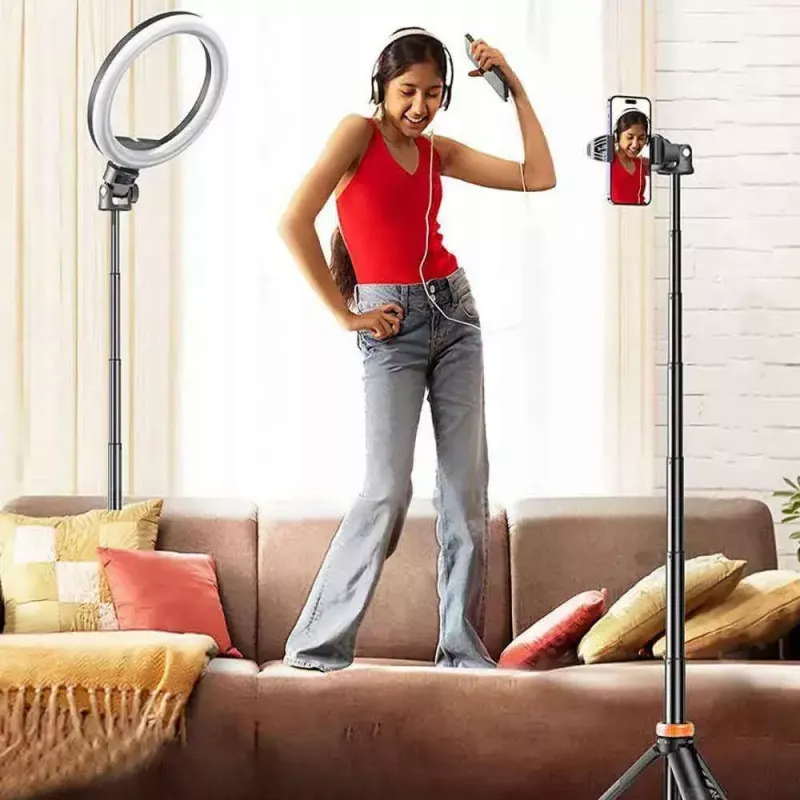 Tech-Protect L03S Selfiestick-statief met Bluetooth-afstandsbediening, zwart