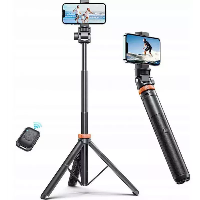 Tech-Protect L03S Selfiestick-statief met Bluetooth-afstandsbediening, zwart