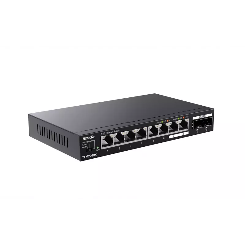Tenda TEM2010X netwerkswitch 2.5G Ethernet (100/1000/2500) desktop zwart