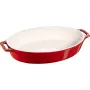 Staub ovale keramische plaat - 2,3 l, rood