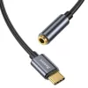 Baseus L54 audio-adapter USB-C + ministekker 3,5 mm (zwart+grijs)