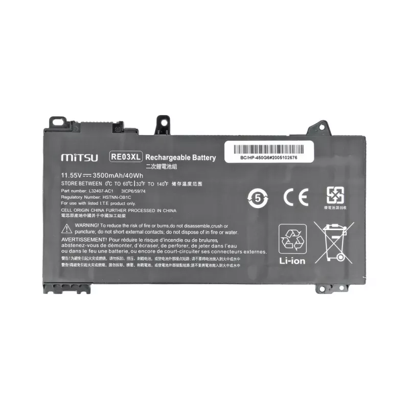 Mitsu voor HP430G6/450G6 3500mAh (40Wh) 11,55V