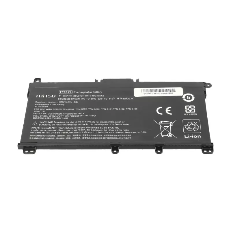 #Mitsu voor HP 14-BP 3400mAh (39Wh) 11,55V