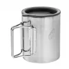 Helikon thermobeker met deksel 250 ml zilver, zwart