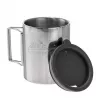 Helikon thermobeker met deksel 250 ml zilver, zwart