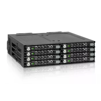 ICY DOCK - ToughArmor - MB998SK-B - 8x2.5 SATA HDD hot swap mobiel rack - HDD-drager - 40mm ventilator - aluminium - LED - SATA 6Gbit/s - tot 7mm bouwhoogte