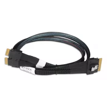 ICY DOCK - SlimSAS 8i SFF-8654 naar 2x SlimSAS 4i SFF-8654 kabel - 0,5M