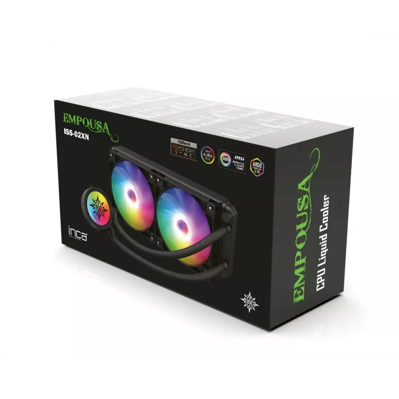 INCA ISS-02XN CPU LIQUID Cooler 2 x 120 mm PWM-ventilator