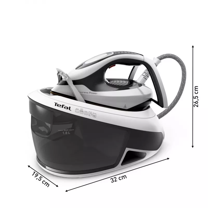 Tefal Express Power SV8130 2800 W 1,8 L Durilium AirGlide Autoclean-strijkzool zwart, wit