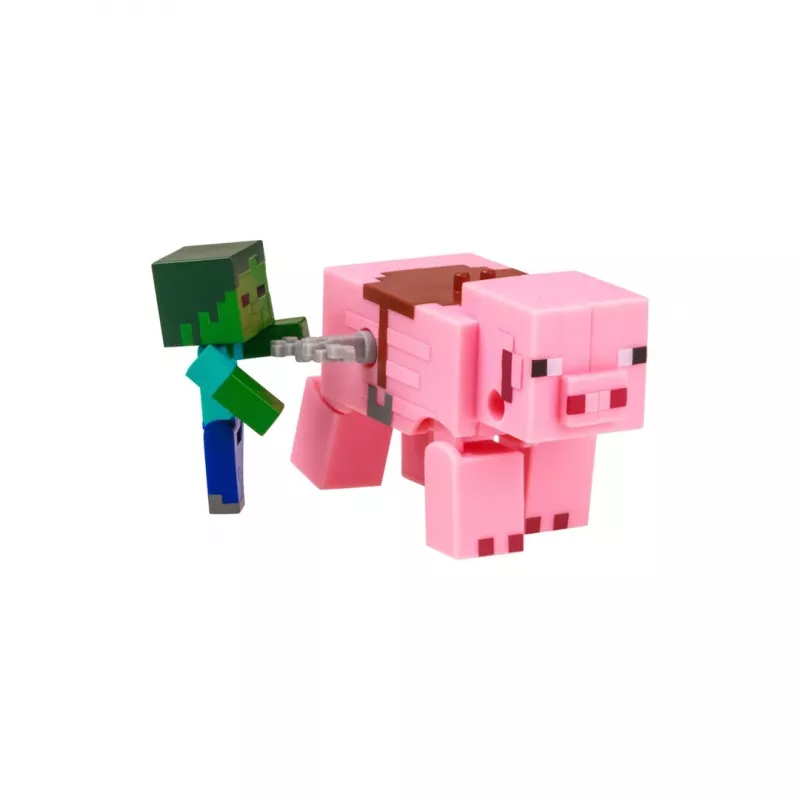 Minecraft S2 3D opwind-speelgoed – Baby-Zombie & varken