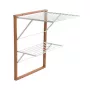 ARREDAMENTI KEVIN wandmontage wasrek – 64 x 67 cm, bruin