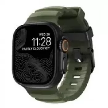 NOMAD Rocky Point armband voor Apple Watch 46mm/49mm groen-zwart