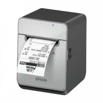 Epson TM-L100, 8 punten/mm (203dpi), snijwerk, linerless, USB, Lightning, BT, Ethernet, zwart labelprinter, thermisch direct, resolutie: 8 punten/mm (203 dpi), mediabreedte (max.): 80 mm