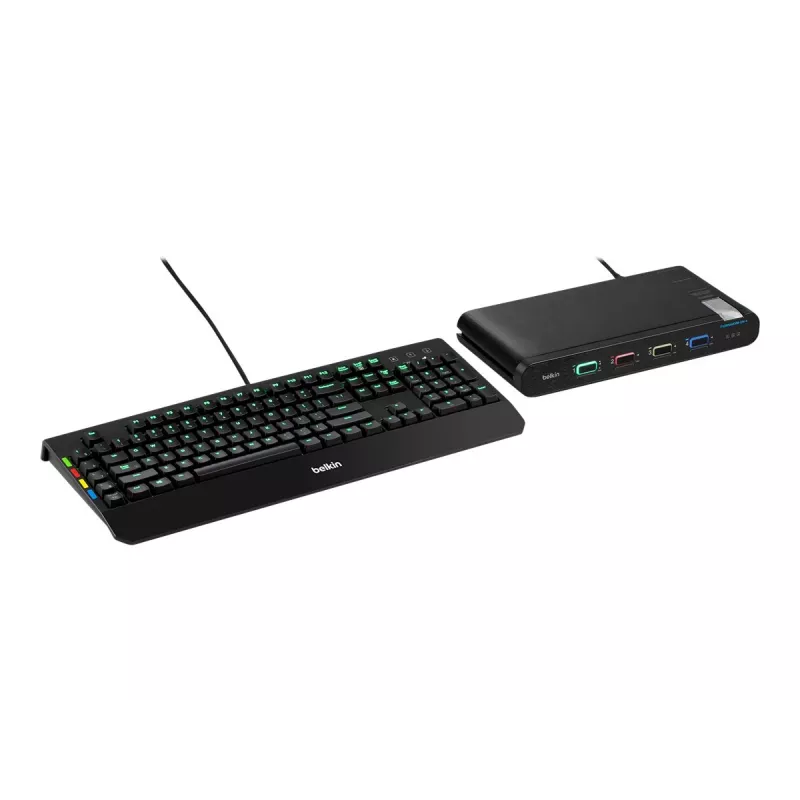 Belkin Universal Secure KVM-switch F1DN104KVM-UNN4, 4 poorten, enkel scherm, DP/HDMI naar DP/HDMI, 2e generatie, zonder CAC, PP4.0