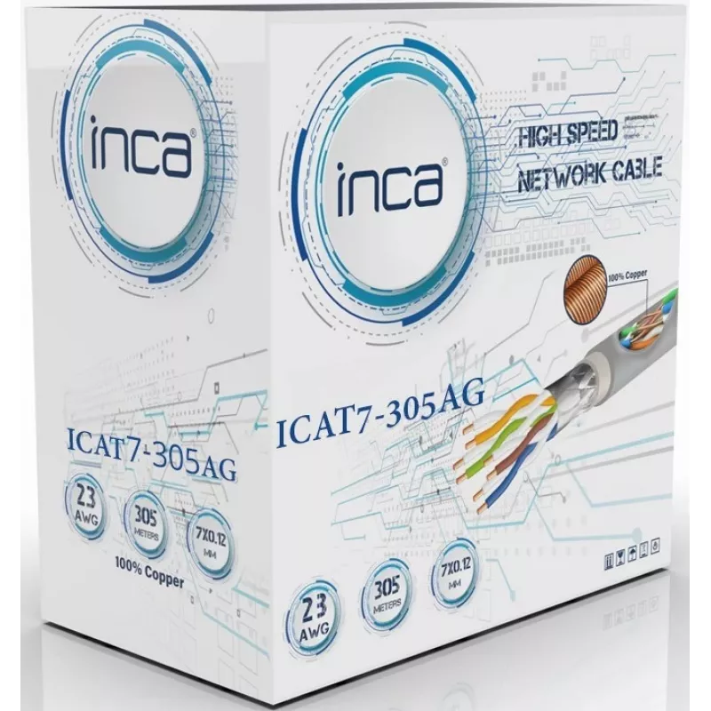 INCA Ethernetkabel ICAT7-305AG S/FTP1 23 AWG CAT7-kabel - kabel - netwerk