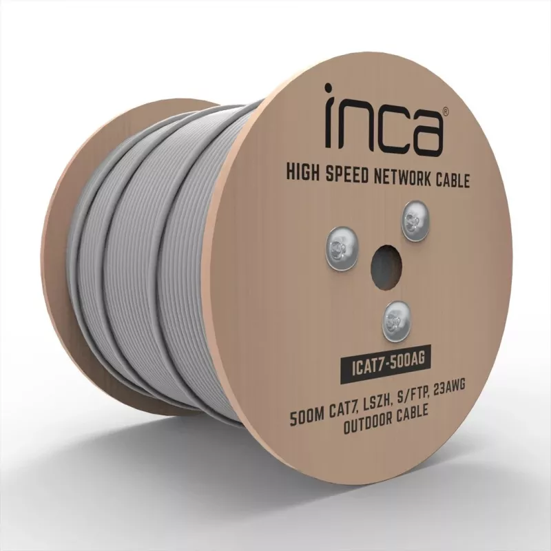 INCA Ethernetkabel ICAT7-500AG S/FTP1 23 AWG CAT7-kabel 500M – kabel – netwerk