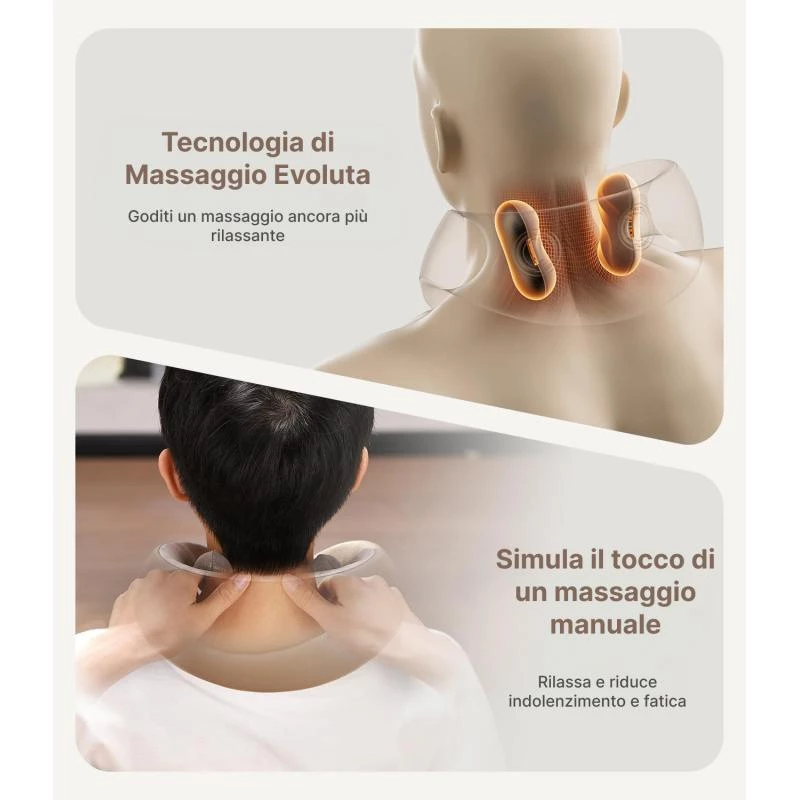 RENPHO R-L001 grijs draagbare elektrische nekmasseur