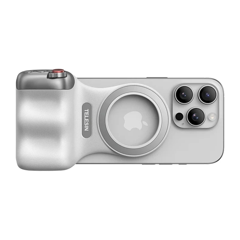 TELESIN magnetische MagSafe-greephouder met Bluetooth-afstandsbediening voor iPhone / P5-mp-001wh