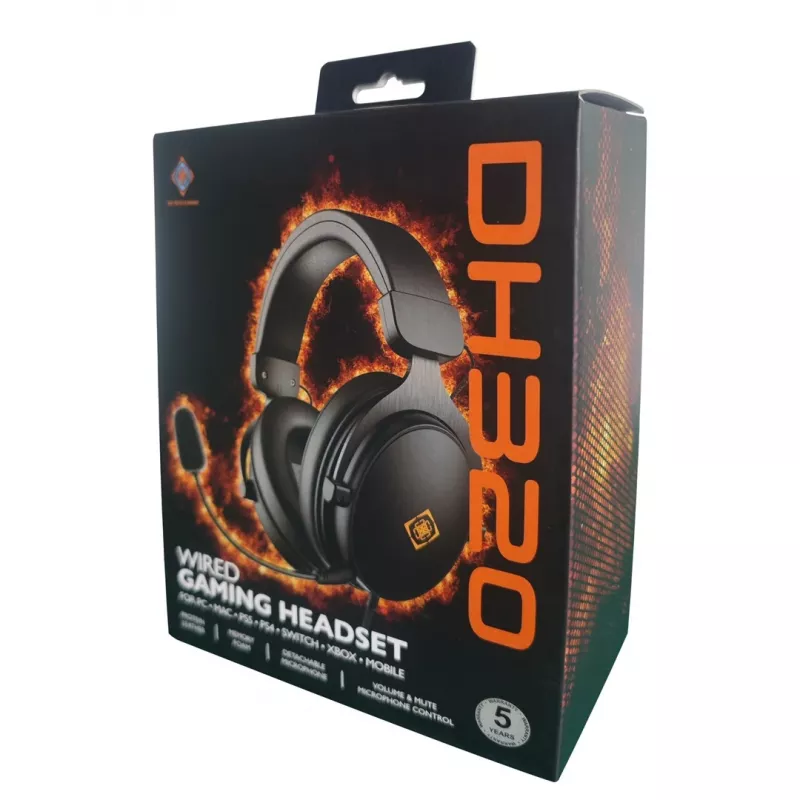 Deltaco GAM-190 gaming-headset proteinleer 3,5 mm kabel zwart