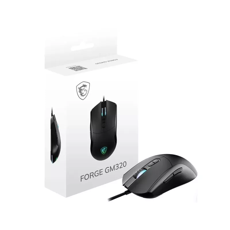 MSI Forge GM320 gamingmuis zwart USB - muis - optisch