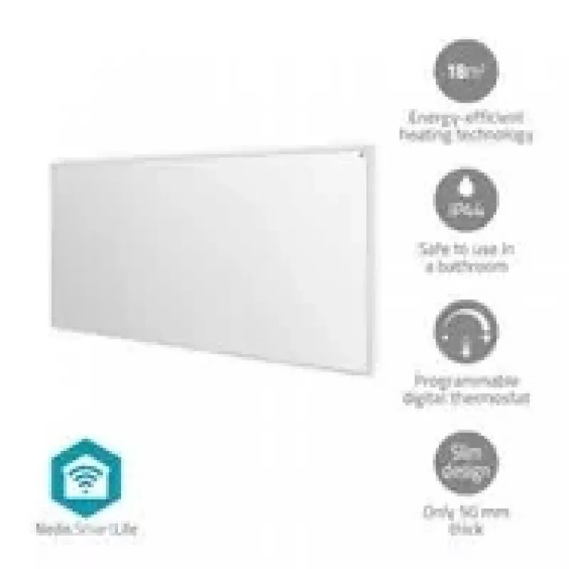 Nedis SmartLife HTIP700WTW infrarood verwarmingspaneel, 700 W, wit