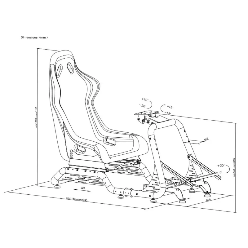 OPLITE Cockpit GTR S8 Infinity zwart retail (vrachtlevering)