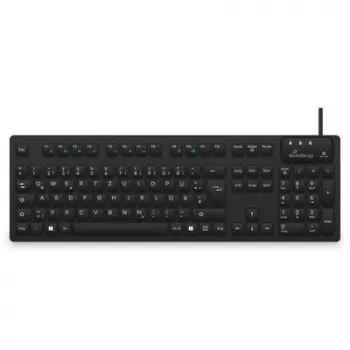 MediaRange bedrade hygiënetoetsenbord, QWERTZ, IP68, 1,5 m, zwart