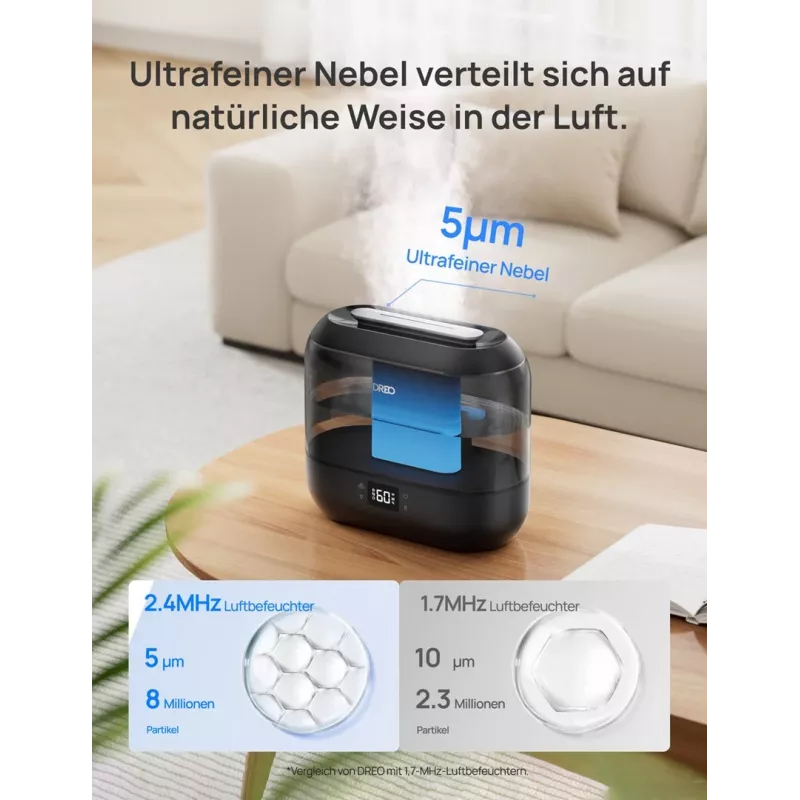 Dreo - luchtbevochtiger 420S 4L, 36h, 420 - smart