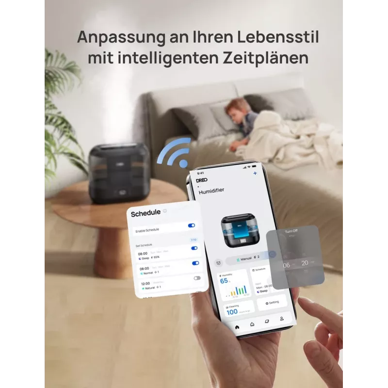 Dreo - luchtbevochtiger 420S 4L, 36h, 420 - smart