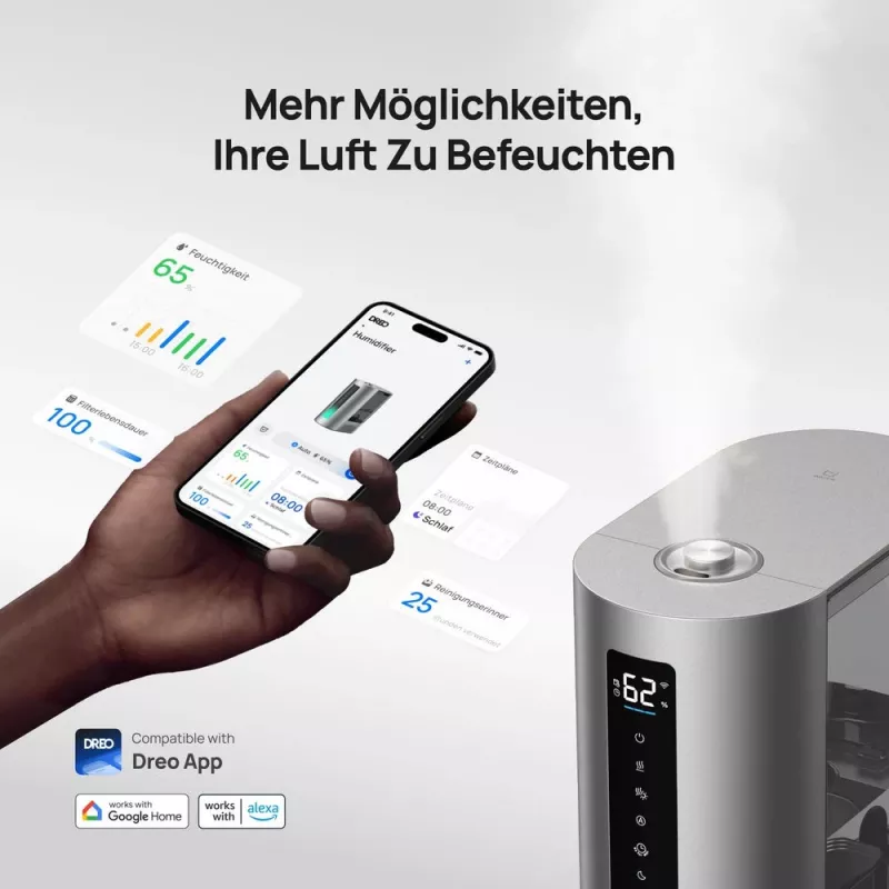 Dreo - luchtbevochtiger 813S, 6L, 48h, 813 - smart