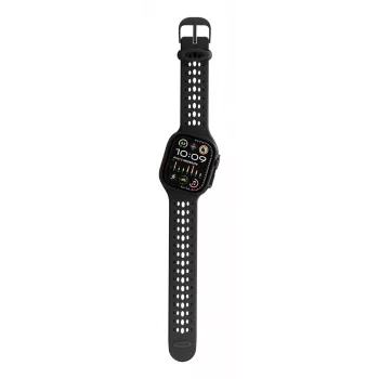 Decoded Silicone Ares O Band - siliconenband voor Apple Watch 44/46/49 mm (zwart)