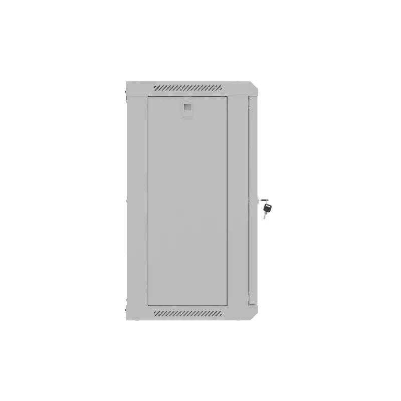 Rackkast wandmontage 19 inch 12HE 540x350 grijs glazen deur (flat pack)