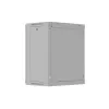 Rackkast wandmontage 19 inch 12HE 540x350 grijs glazen deur (flat pack)