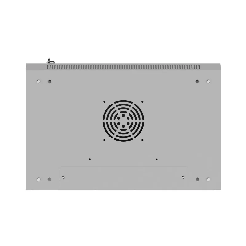 Rackkast wandmontage 19 inch 12HE 540x350 grijs glazen deur (flat pack)