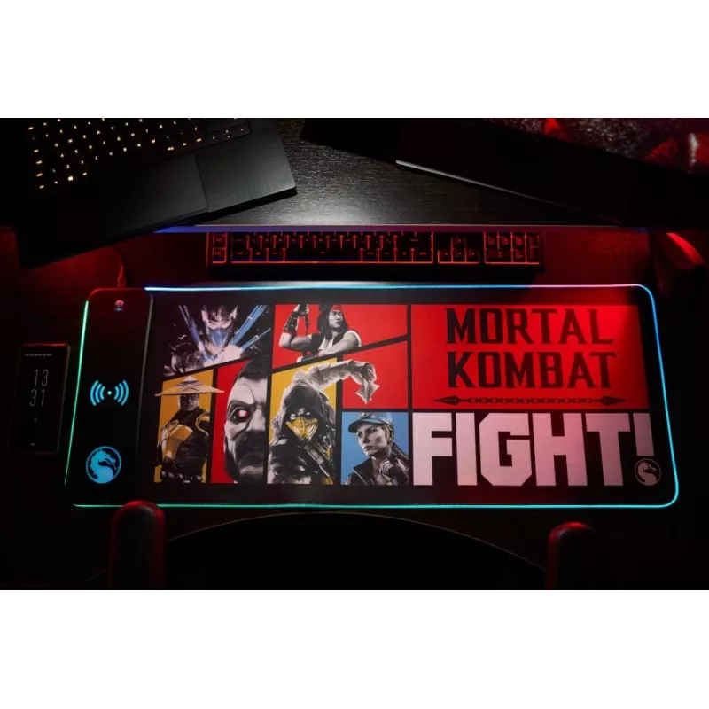 Numskull muismat Mortal Kombat + draadloos opladen 30x80cm