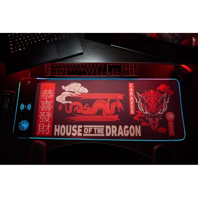 Numskull muismat House of the Dragon + draadloos opladen 30x80cm